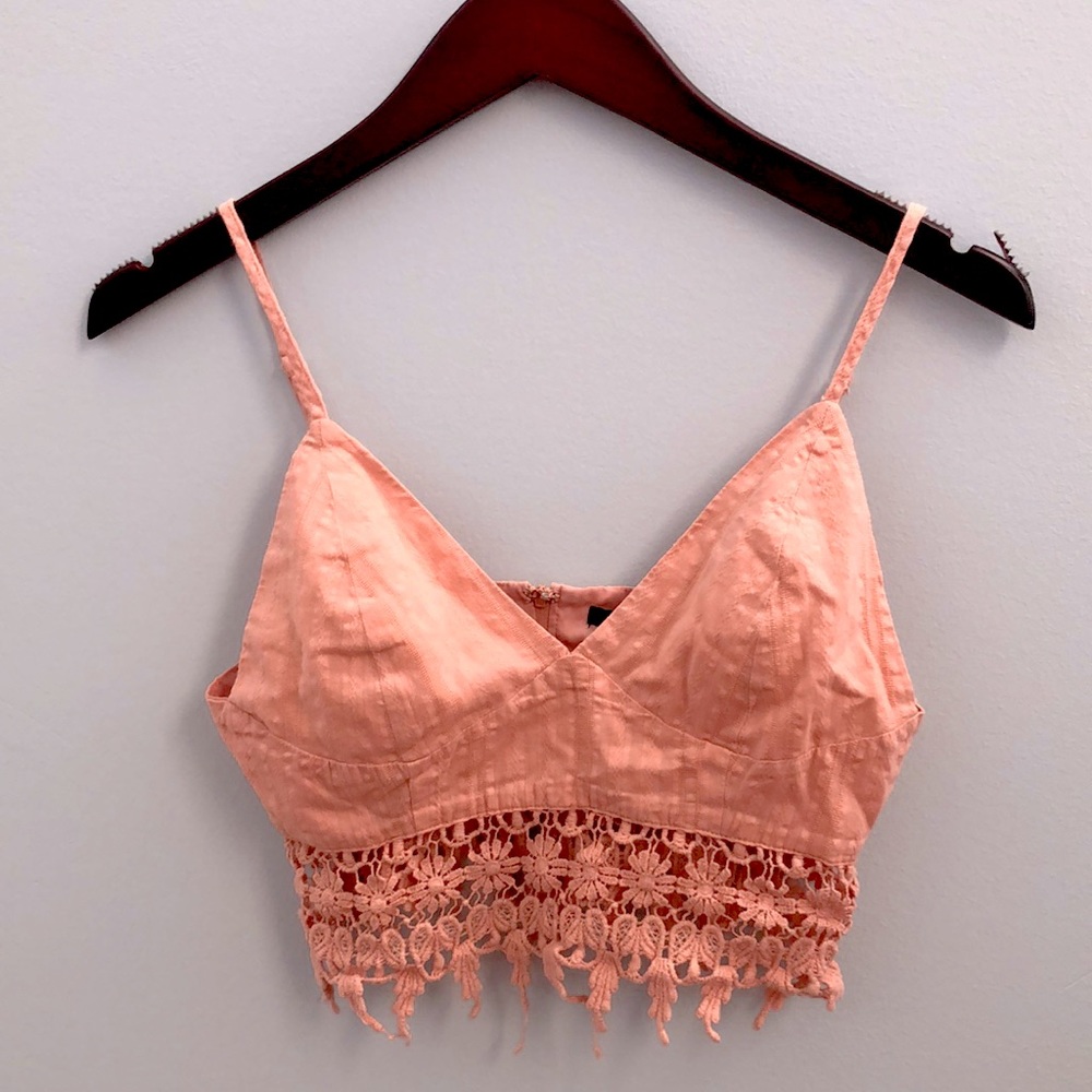 Peachy floral crop top
